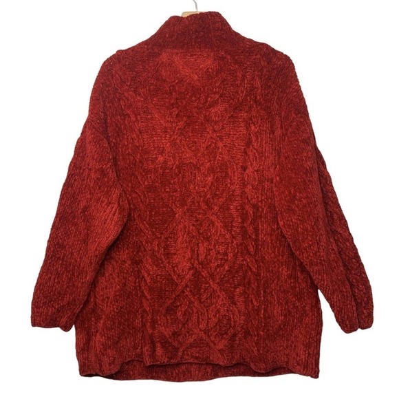 VTG Express Tricot Handknitted Oversized Cable Knit Sweater Womens Size Large - Picture 8 of 11